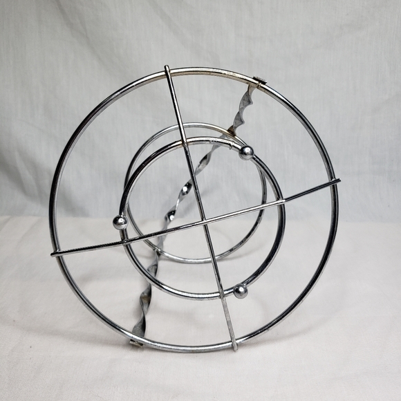 Vintage Silver Metal Two Tiered Candy Nut Dish Holder - Picture 2 of 3